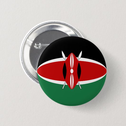 Kenya Fisheye Flag Button (Voorkant /achterkant)