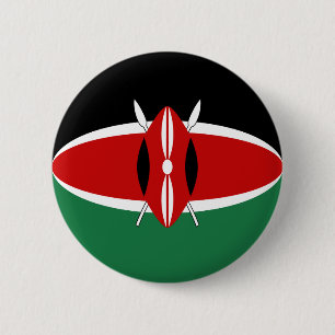 Kenya Fisheye Flag Button