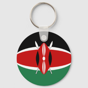 Kenya Fisheye Flag Sleutelhanger