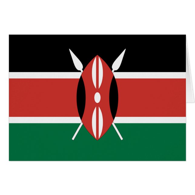 Kenya Flag (Voorkant Horizontaal)