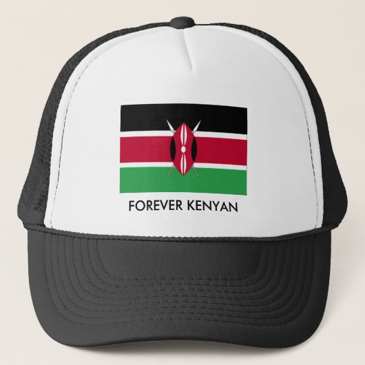 kenya_flag02, FOREVER KENYAN Trucker Pet (Voorkant)