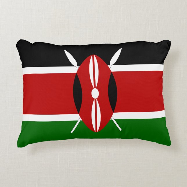 Kenya Flag Accent Kussen (Voorkant)