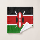 Kenya Flag Bad Handdoek (Wasdoekje)