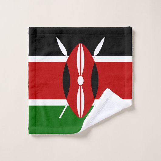 Kenya Flag Bad Handdoek (Wasdoekje)