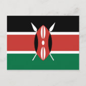 Kenya Flag Briefkaart (Voorkant)