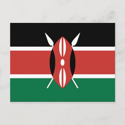 Kenya Flag Briefkaart (Voorkant)