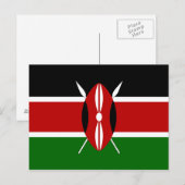 Kenya Flag Briefkaart (Voorkant / Achterkant)