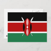 Kenya Flag Briefkaart (Voorkant / Achterkant)