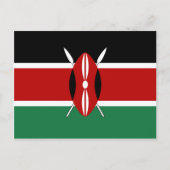 Kenya Flag Briefkaart (Voorkant)