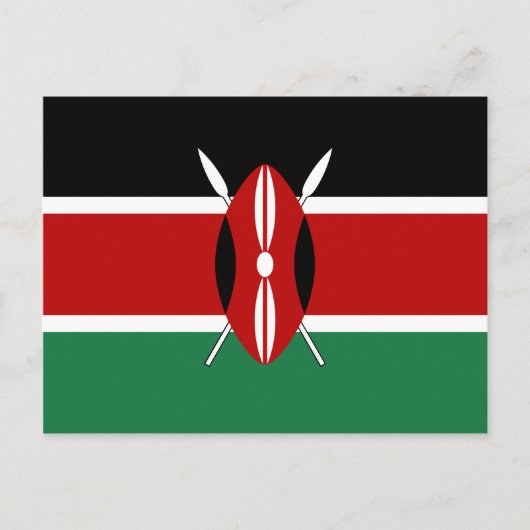 Kenya Flag Briefkaart (Voorkant)