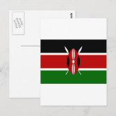 Kenya Flag Briefkaart (Voorkant / Achterkant)