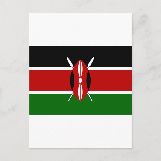 Kenya Flag Briefkaart (Voorkant)