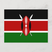 Kenya Flag Briefkaart (Voorkant)