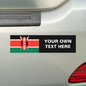 Kenya Flag Bumpersticker (Op auto)
