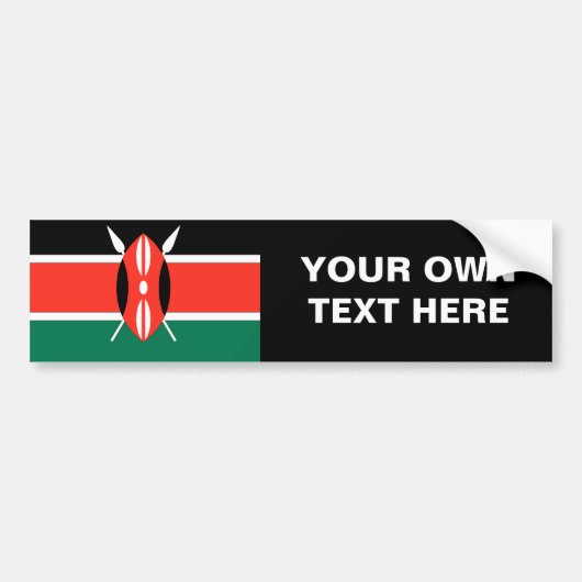 Kenya Flag Bumpersticker (Voorkant)