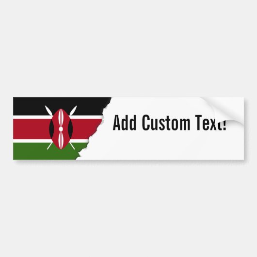 Kenya Flag Bumpersticker (Voorkant)