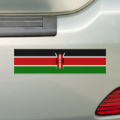 Kenya Flag Bumpersticker (Op auto)