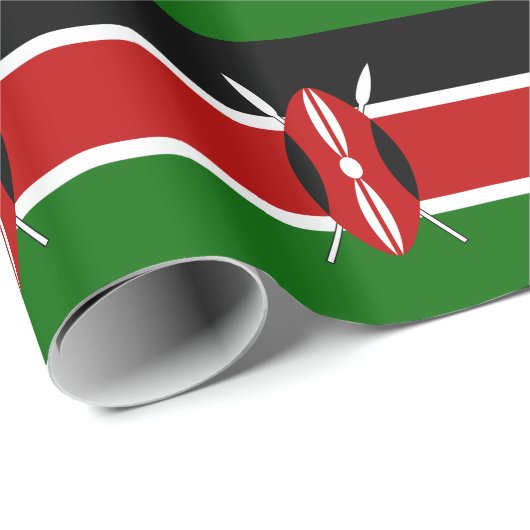 Kenya Flag Cadeaupapier (Rol Hoek)