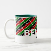 KENYA FLAG Christelijk GELOVEN Mark 9:23 Custom Tweekleurige Koffiemok (Links)