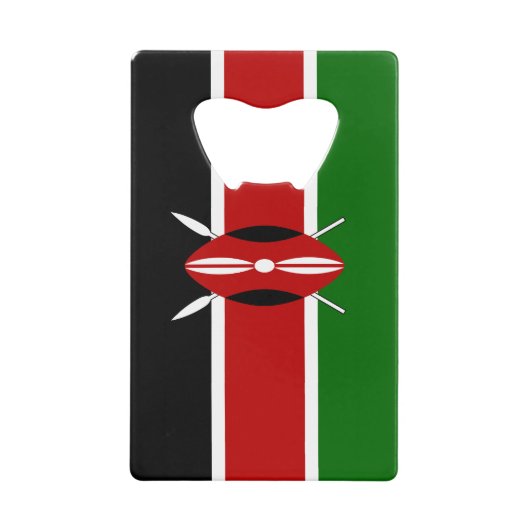 Kenya Flag Creditkaart Flessenopener (Voorkant)
