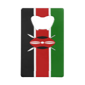 Kenya Flag Creditkaart Flessenopener (Achterkant)