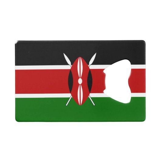 Kenya Flag Creditkaart Flessenopener (Voorkant (Horizontaal))