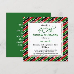 KENYA FLAG Custom Birthday Celebration Kaart