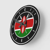Kenya Flag Elegant Ronde Klok (Hoek)