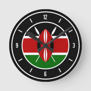 Kenya Flag Elegant Ronde Klok