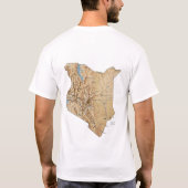 Kenya Flag en Map T-Shirt (Achterkant)