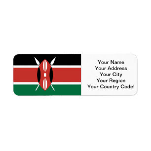 Kenya Flag Etiket