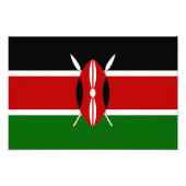 Kenya Flag Foto Afdruk (Voorkant)