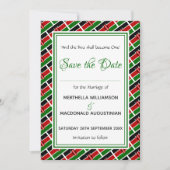 KENYA FLAG Gepersonaliseerd Schrift Stijlvol Kenia Save The Date (Voorkant)