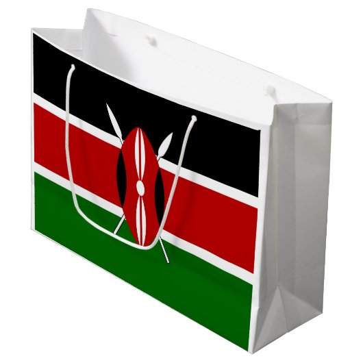 Kenya Flag Groot Cadeauzakje (Voorkant Gekanteld)