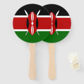 Kenya Flag Handwaaier (Voorkant en achterkant)