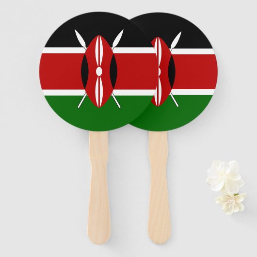 Kenya Flag Handwaaier (Voorkant en achterkant)
