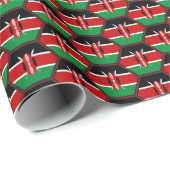 Kenya Flag Honeycomb Wrapping Paper Cadeaupapier (Rol Hoek)