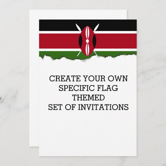 Kenya Flag Kaart (Voorkant / Achterkant)