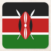 Kenya Flag Kartonnen Onderzetters (Voorkant)