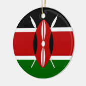 Kenya Flag Keramisch Ornament (Links)
