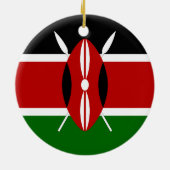 Kenya Flag Keramisch Ornament (Achterkant)