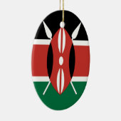 Kenya Flag Keramisch Ornament (Rechts)
