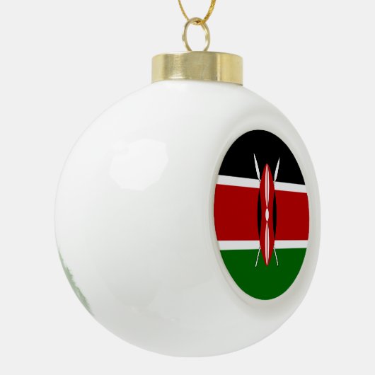 Kenya Flag Keramische Bal Ornament (Links)