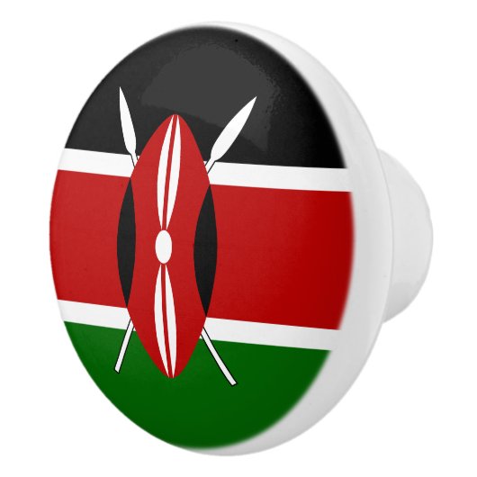 Kenya Flag Keramische Knop (Rechts)