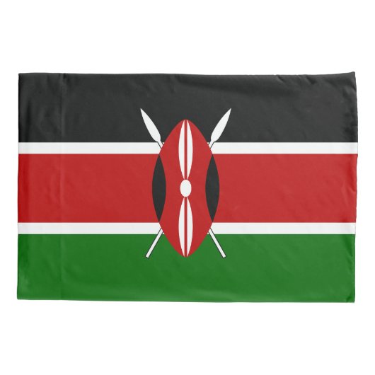 Kenya Flag Kussensloop (Achterkant)