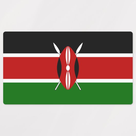Kenya Flag Labels (Design 1)