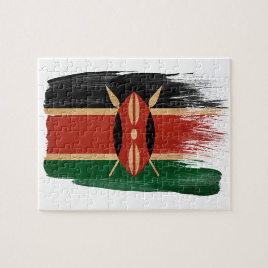 Kenya Flag Legpuzzel (Horizontaal)