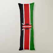 Kenya Flag Lichaamskussen (Achterkant (Verticaal))