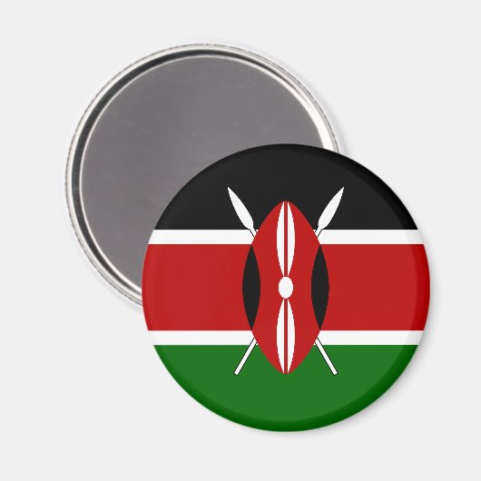 Kenya Flag Magneet (Voorkant / Achterkant)