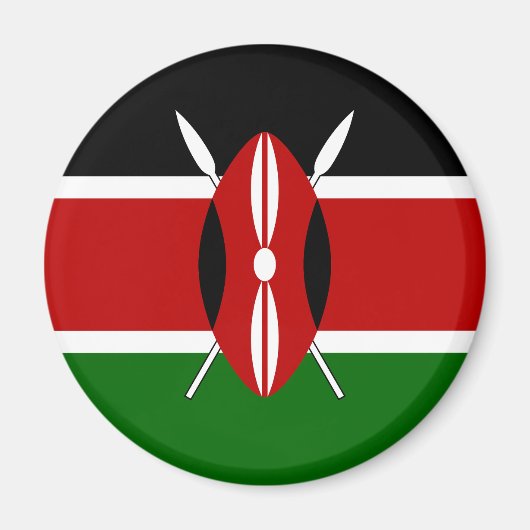 Kenya Flag Magneet (Voorkant)